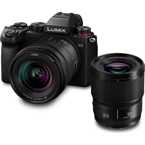 Panasonic LUMIX S DC-S5KCE-EG, Vollformatkamera, Allround-Set mit zwei Objektiven: S-R2060 (20-60 mm, F3,5-5,6) und S-S50 (50 mm, F1,8)