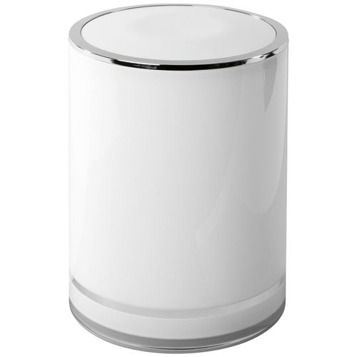 Mülleimer MÖVE, weiß, Acrylnitril-Butadien-Styrol (ABS), Mülleimer, aus hochwertigem Acryl