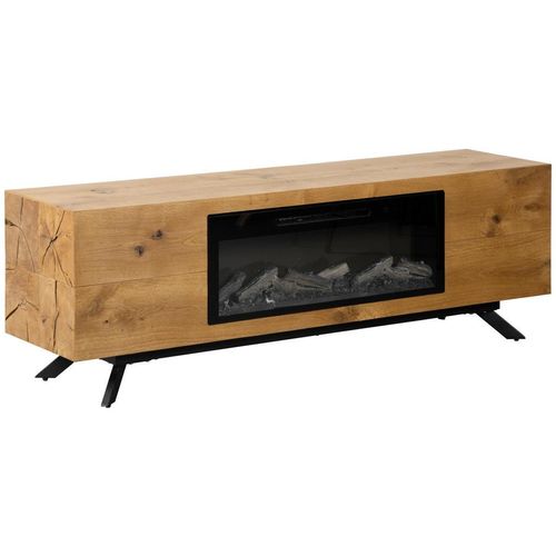 Landscape Elektrokamin , Schwarz, Eiche , Holz, Metall, Holzwerkstoff , Eiche , furniert , 160x54x40 cm , Bsci , Freizeit, Elektrogeräte