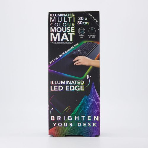 Schwarzes Mauspad mit mehrfarbigen LEDs