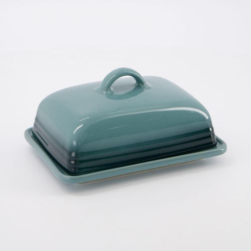 Blaue Butterdose 8,5x16,5cm