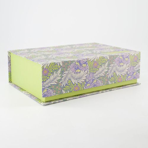 Grüne und violette Geschenkbox 10x33cm