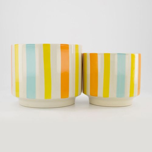 Großer mehrfarbiger Übertopf