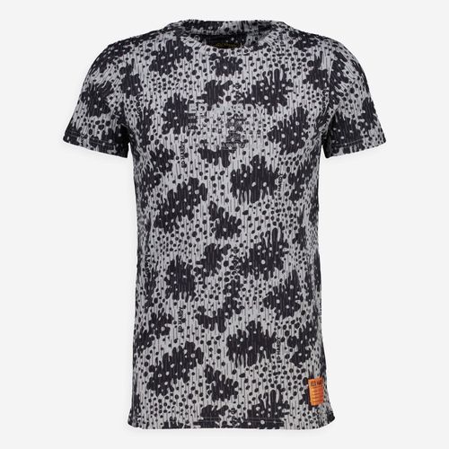Grau-schwarzes T-Shirt mit Muster