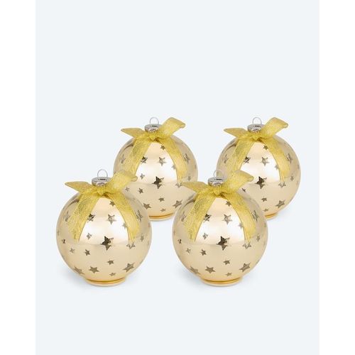 LED-Weihnachtskugeln "Sterne", 4 Stück