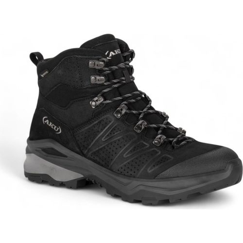Aku Herren Trekkingschuhe aus Leder mit Gore-Tex und Vibram-Sohle für Bergtouren, Schwarz