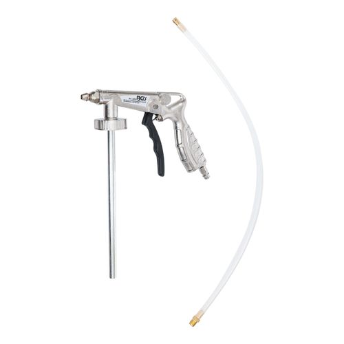 BGS technic Druckluft-Unterbodenschutz-Pistole aus Kunststoff und Metall mit Druckluftanschluss und Behälter für Unterbodenschutz, 3203)
