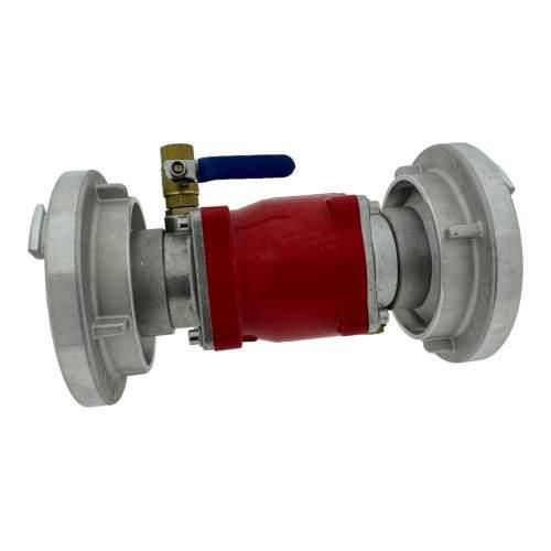 Rückflussverhinderer A-A DN80 f. Saugbetrieb mit Entwässerungshahn