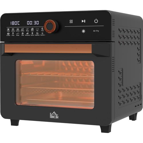 Kompakter Minibackofen 20L mit 17 Garmodi, 40-220°C, Timer, 36x37x34,5cm, Schwarz - Ideal für Küche, Studentenwohnung, Kleinbackofen