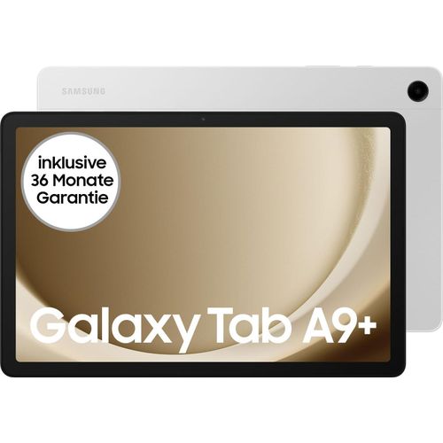 Samsung Galaxy Tab A9+ WiFi Android-Tablet, 128 GB Speicherplatz, Großes Display, 3D-Sound, Simlockfrei ohne Vertrag, Silver, Inkl.