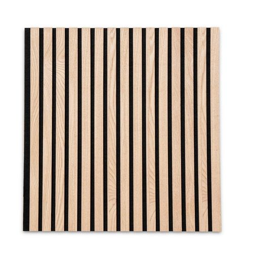 Floordirekt Akustikpaneel , Braun , Holzwerkstoff , Holz , 60x60 cm , Montage ohne Bohren , Tapeten & Wandverkleidungen, Akustikpaneele