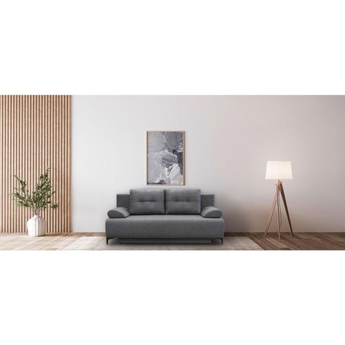 Mid.you Boxspringsofa , Dunkelgrau , Textil , 2-Sitzer , Füllung: Polyetherschaumkern, Silikon,Polyetherschaumkern, Silikon , 201x100x105 cm , Made in