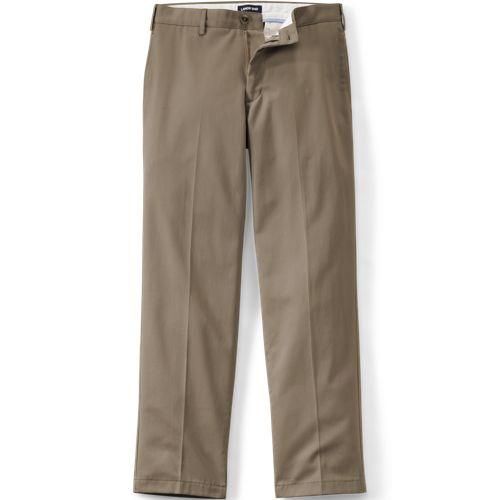 CLASSIC COMFORT. Bügelleichte Chino, Herren,  Beige, Baumwolle, by Lands' End