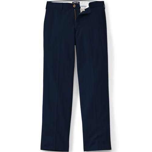 CLASSIC FIT Bügelleichte Chino, Herren,  Blau, Baumwolle, by Lands' End