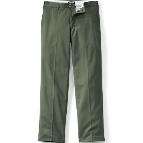 CLASSIC COMFORT. Bügelleichte Chino, Herren,  Grün, Baumwolle, by Lands' End