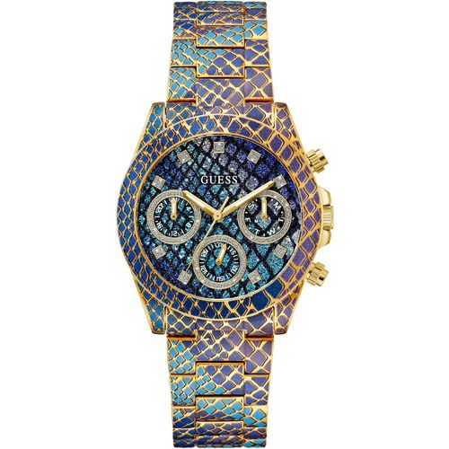Guess Damen Multifunktionsuhr SERPENTINA Blau Lila Gold GW0752L1