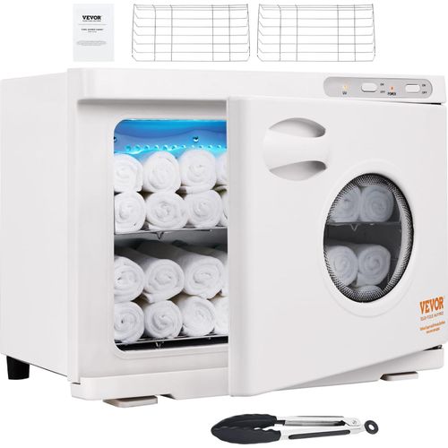 VEVOR 23 L Handtuchwärmer Kompressen Towel Handtuch Wärmer 50–60 Handtücher, Handtuch Hot Cabinet Handtuch Hot Cabinet mit UV-Lampe, Kompressenwärmer Heißhandtuchwärmer 360°-Heizfunktion