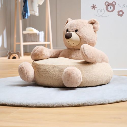Patinio Kindersessel Honey , Beige , Textil , Bär , Füllung: Polyester , 55x45x53 cm , Kinder- & Jugendzimmer, Kindermöbel, Kindersitzmöbel & -tische,