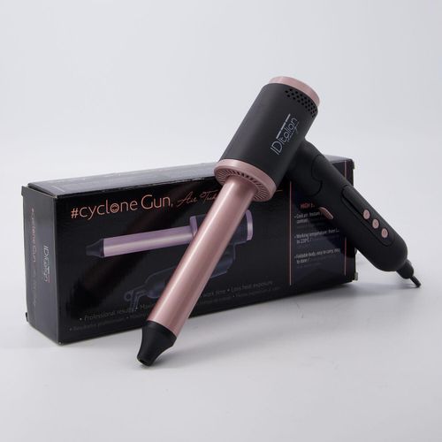 Dunkelblau-rosafarbener professioneller Lockenstab