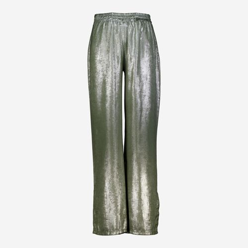 Grüne glänzende Pelke Hose