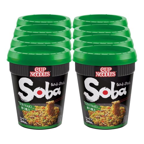 Nissin Soba Cup Teriyaki Noodles 90 g, 8er Pack