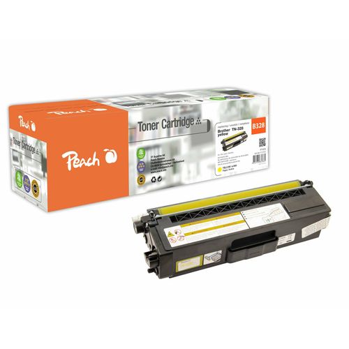 Peach B328 Y Toner XL ye ersetzt Brother TN-328Y für z.B. Brother DCP -9270 CDN, Brother HL -4500, Brother HL -4570 CDW, Brother HL -4570 CDWT (wiederaufbereitet)