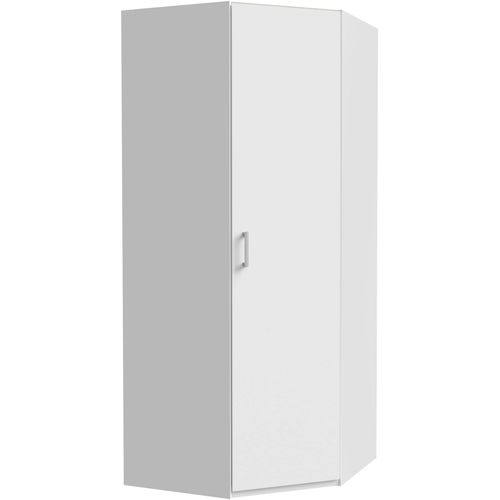 Eckkleiderschrank FORTE, weiß, B:89,5cm H:210,5cm T:89,4cm, Schränke, Eckkleiderschrank, Eckkleiderschrank, Stauraum, Aufsatz optional bestellbar