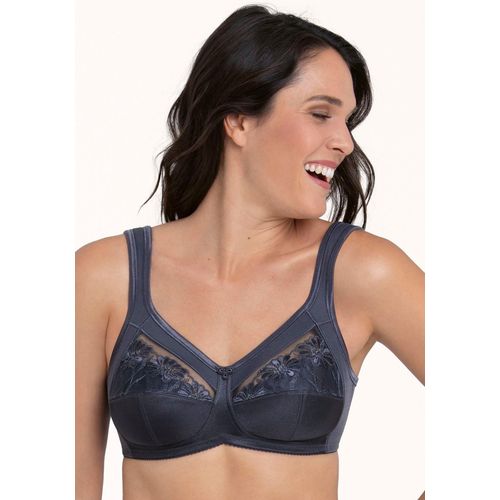 Entlastungs-BH ANITA SINCE 1886 "Safina", Damen, Gr. 90, Cup E, shadow blau, Obermaterial: 50% Polyamid, 25% Polyester, 10% Elasthan, 10% sonstige Fasern, 5% Baumwolle, unifarben, BHs Entlastungs-BH, Mit Stickerei, breite Entlastungsträger, dreigeteilter Cup, feminin