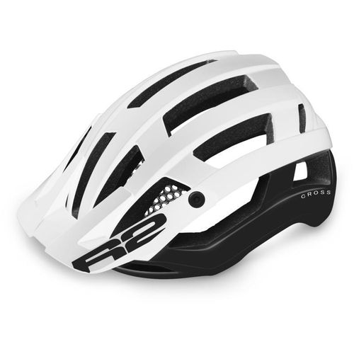 R2 Fahrradhelm Cross - Full-Wrap In-Mold Technologie - Weiß