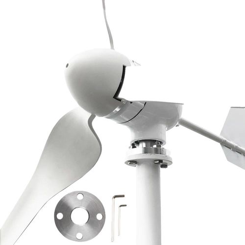 Windturbine, 3 Blätter, hohe Effizienz bei der Umwandlung, Nur Windturbine-a, Weiß-a, 48V