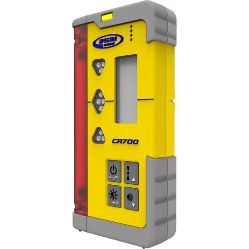 Spectra Precision CR700 Kombi-Laserempfänger – Maschinenempfänger & Handempfänger mit Magnet- & Stangenhalterung, Funk, IP67, LED-Anzeige