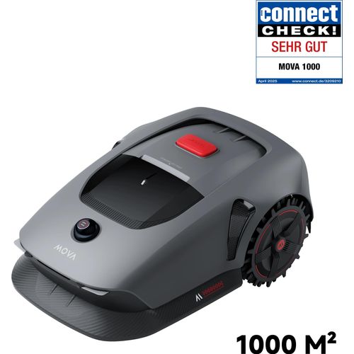 MOVA 1000 Mähroboter – UltraView™ Navigation für bis zu 1000 m², Intelligente Hindernisvermeidung, Kabellose Station, Ideal für große Rasenflächen