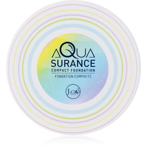 J.Cat Beauty Aquasurance Compacte Poeder Foundation voor Gemiddeld tot Volle Dekking Tint 100 Porcelain 9 g