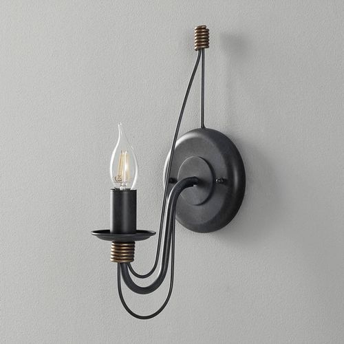 Wandlampe Filo, blauschwarz, Metall, 34 cm hoch, E14