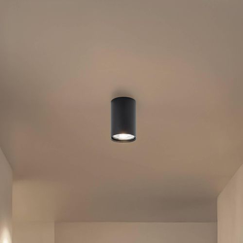 Aufbau-Deckenspot Tubo Ø 12cm, schwarz