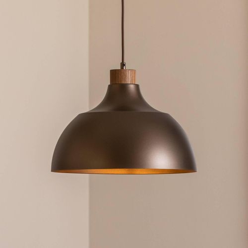 Cap Hängeleuchte, braun, Metall, Ø 34 cm, E27