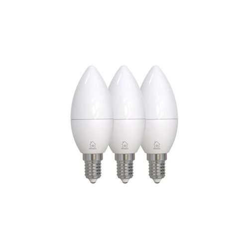 Deltaco LED-Lampe SMART HOME - LED light bulb - shape: C37 - E14 - 4.9 W - RGB light - 2700-6500 K - white (pack of 3) E14