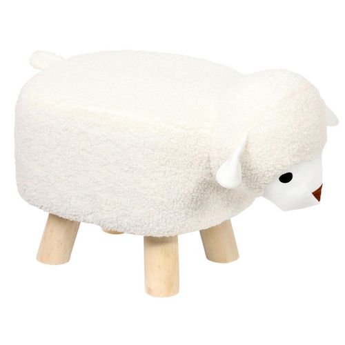 Kesper Kinderhocker , Weiß , Textil , Kiefer , Schaf , 47x25x25 cm , Kinder- & Jugendzimmer, Kindermöbel, Kindersitzmöbel & -tische, Kinderstühle