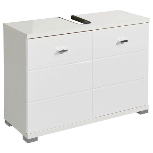 Livetastic Waschbeckenunterschrank , Weiß , Holzwerkstoff , 1 Fächer , 80x57x31 cm , Made in EU , stehend , Badezimmer, Badezimmerschränke,