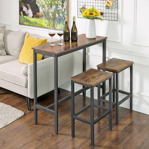 Boxxx Bartisch , Braun, Schwarz , Metall, Holzwerkstoff , teilmassiv , 40x90x100 cm , Esszimmer, Tische, Stehtische
