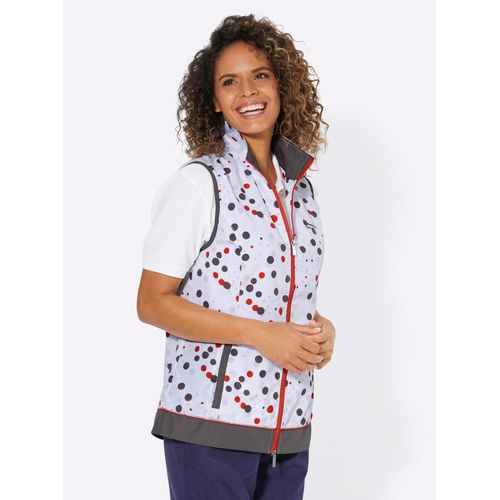 Funktionsweste CATAMARAN, Damen, Gr. 46, rot (weiß, hummer, gepunktet), 100% Polyester, gemustert, gepunktet, mehrfarbig, Westen Funktionsweste