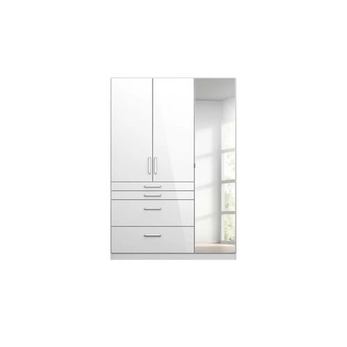 Kleiderschrank Homburg - weiß - 136 cm - 197 cm - cm 54,0 - Sconto