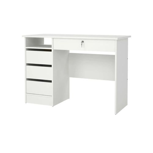 Büroschreibtisch Fraser - weiß - 109,3 cm - 75,6 cm - cm 48,5 - Sconto