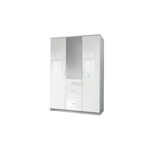 Kleiderschrank Clack - weiß - 135 cm - 199 cm - cm 58,0 - Sconto