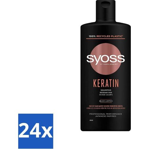 Syoss Keratin Shampoo - Shampoo - Keratin - 440 ml - Vorteilspack - 24 Stücke