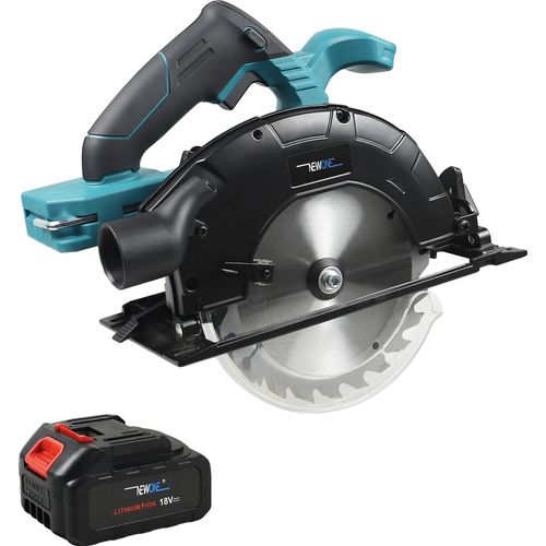 Kreissäge, bürstenloser Motor, 0-45 Grad Neigungsfähigkeit, dunkelblau