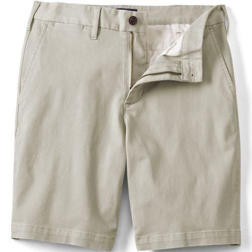 Chino-Shorts mit Stretch, Classic Fit, Herren,  Grau, Baumwoll-Mischung, by Lands' End