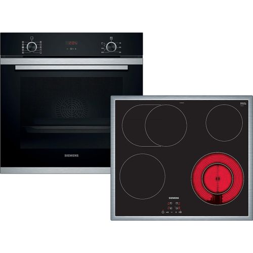 Siemens EQ212KD00Z Set Backofen HR214ABS0 + Glaskeramikkochfeld ET645BNA1E