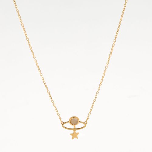 750er vergoldete Halskette mit himmlischem Zwischenglied