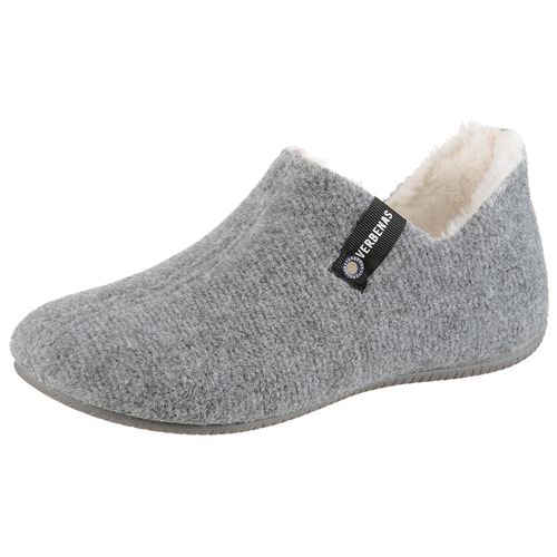 Hüttenschuhe VERBENAS "Yoi Gales", Damen, Gr. 37, grau, Textil, meliert, Schuhe Hausschuh Pantoffeln Plüsch Hausschuh, Hausschuh, Homeslipper, Schlupfschuh mit kuscheligem Warmfutter